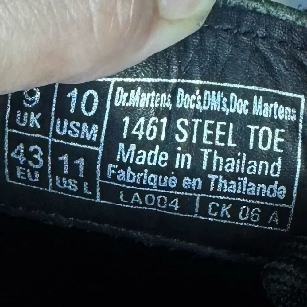 Dr Martens 1461 Bex Steel Toe Croc Embossed Leather Shoes